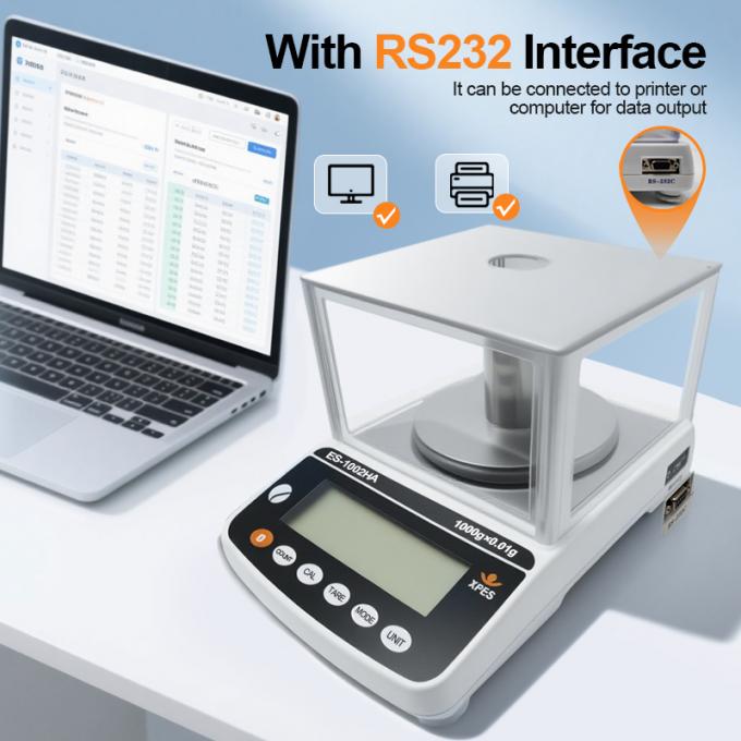 Bilancia di precisione da laboratorio 0,001 g Strumenti da laboratorio Bilancia analitica con protezione antivento 1