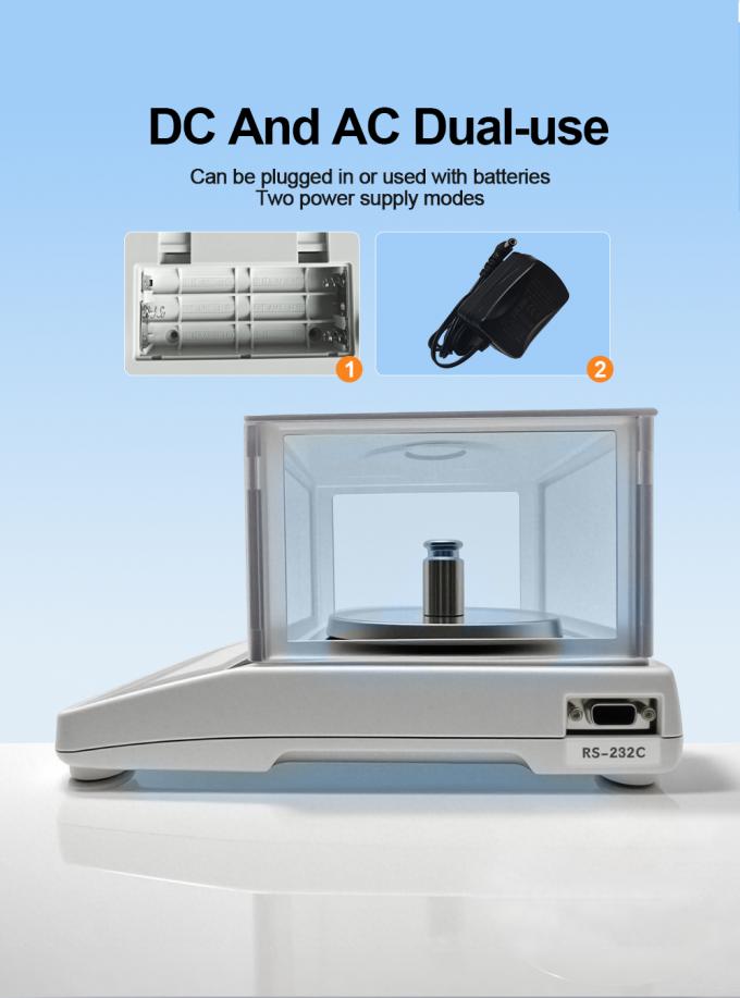 Bilancia di precisione da laboratorio 0,001 g Strumenti da laboratorio Bilancia analitica con protezione antivento 2